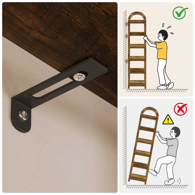 6-Tier Narrow Bookshelf, Skinny Display Shelf Wooden Open Storage Rack