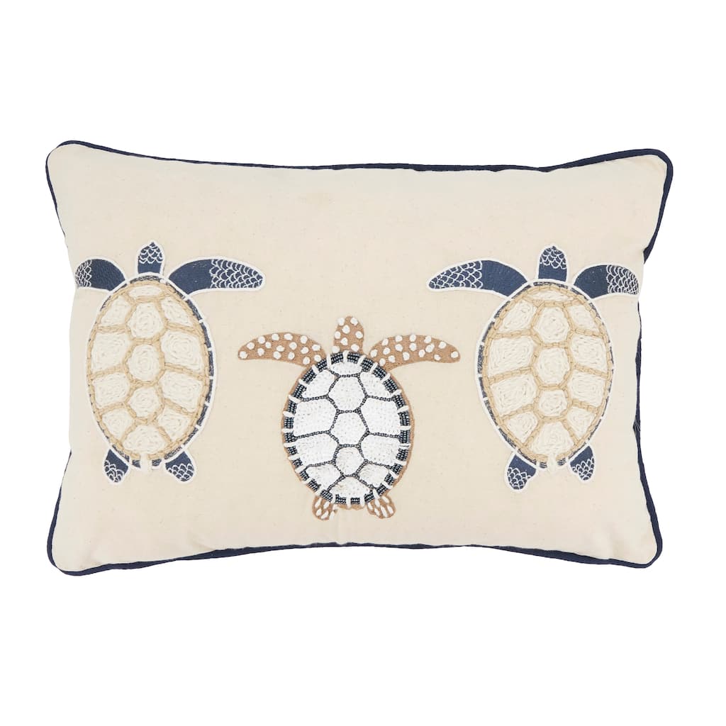 Aquatic Dreams Turtle Throw Pillow