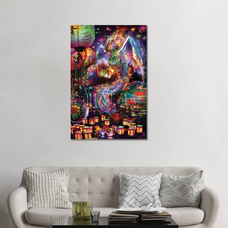 iCanvas "Phoenix" by Jumbie Canvas Print - 48x32x1.5