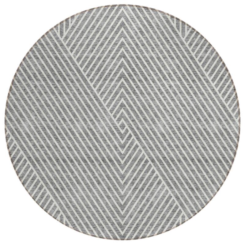 HomeRoots Geometric Transitional Rectangle Outdoor Rug