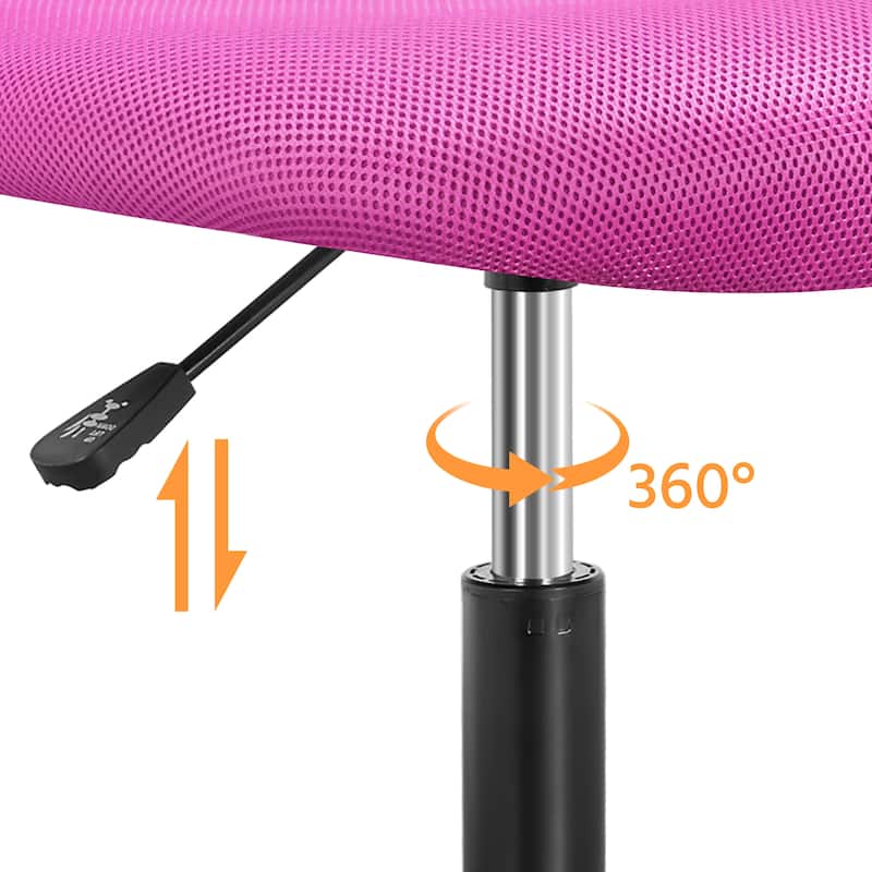 Yaheetech Adjustable Armless Office Chair Swivel Computer Study Chair