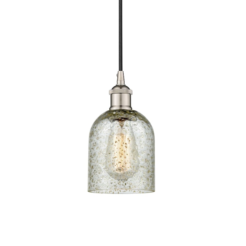 Innovations Lighting 616-1P-10-5 Caledonia Pendant Caledonia 5" Wide - Polished Nickel / Mica