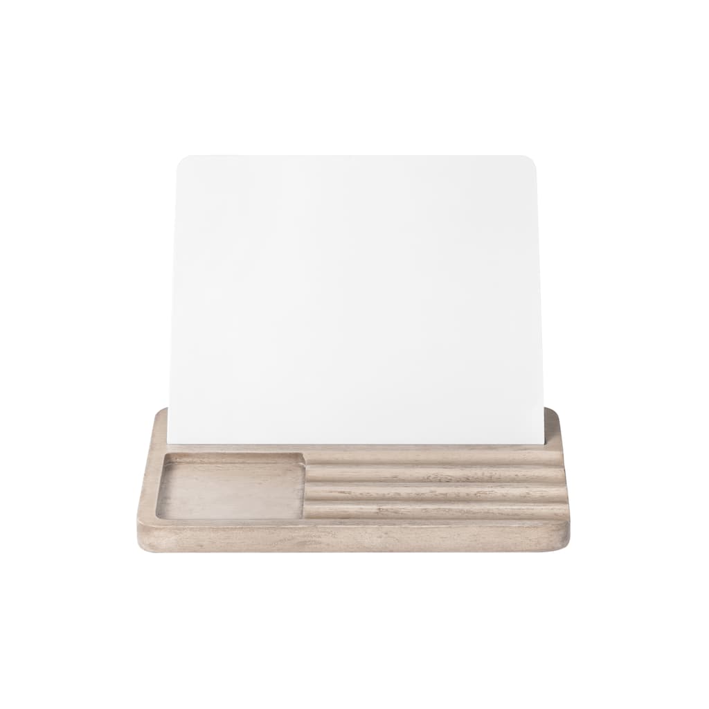 Jani Wooden Desk Organizer with Magnetic Whiteboard - Solid Wood, Hidden Storage & Anti-Skid Base for Home, Office & Workspaces