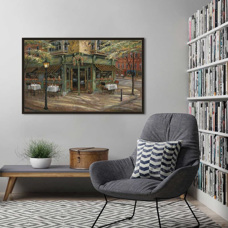 "Mandis Cafe" by Ruane Manning Print on Floating Canvas