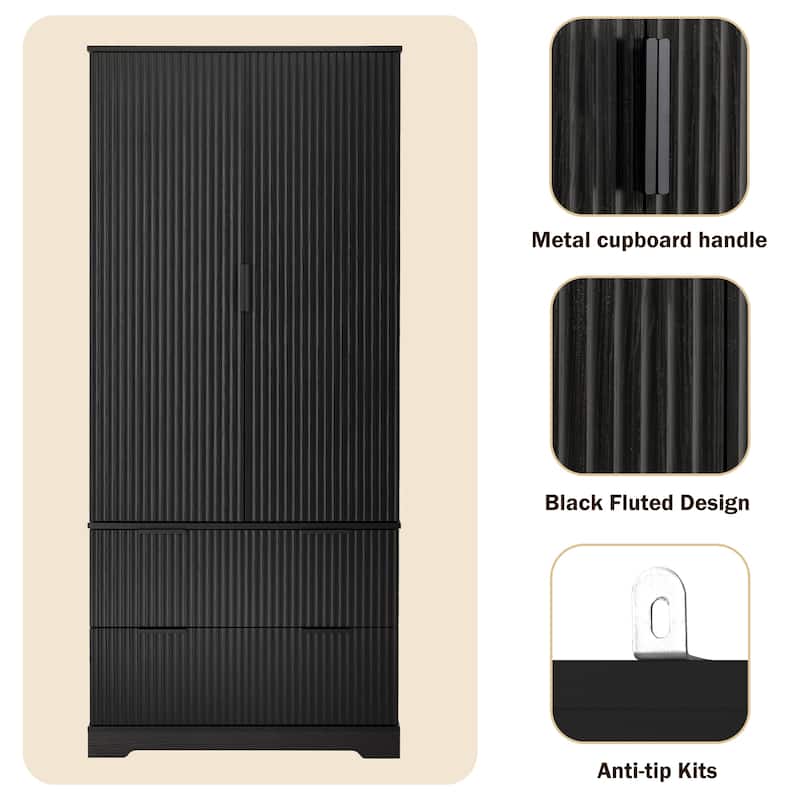 72" Pantry Storage Cabinet with Drawer, Freestanding Tall Cupboard Storage Cabinet, Kitchen Pantry with 8 Door Shelves