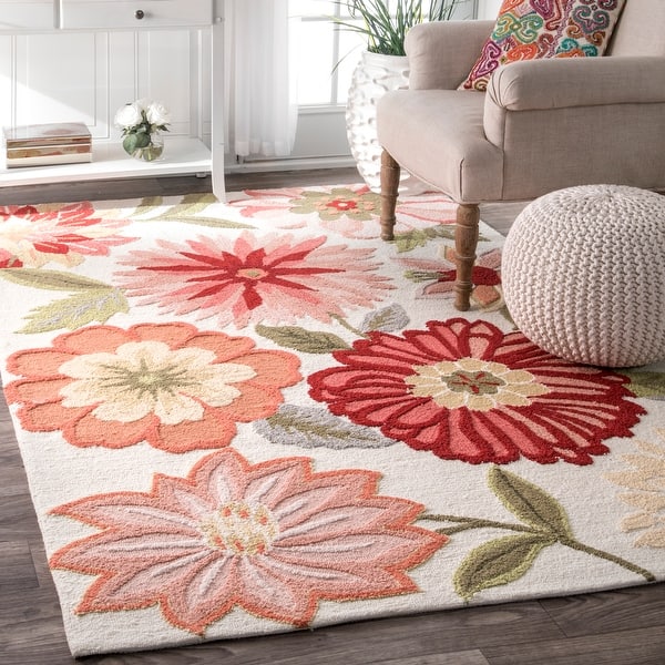 slide 2 of 4, Nuloom Hand Tufted Palm Springs Area Rug 6' x 9' - Pink