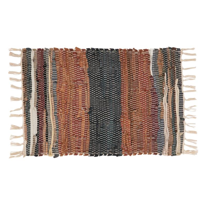 Striped Design Multicolor Chindi Placemats (Set of 4)