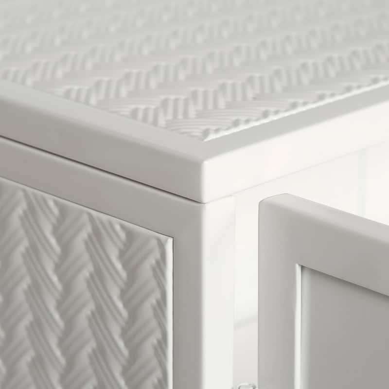 27.56"Glass Doors Modern Two-door Wall Cabinet