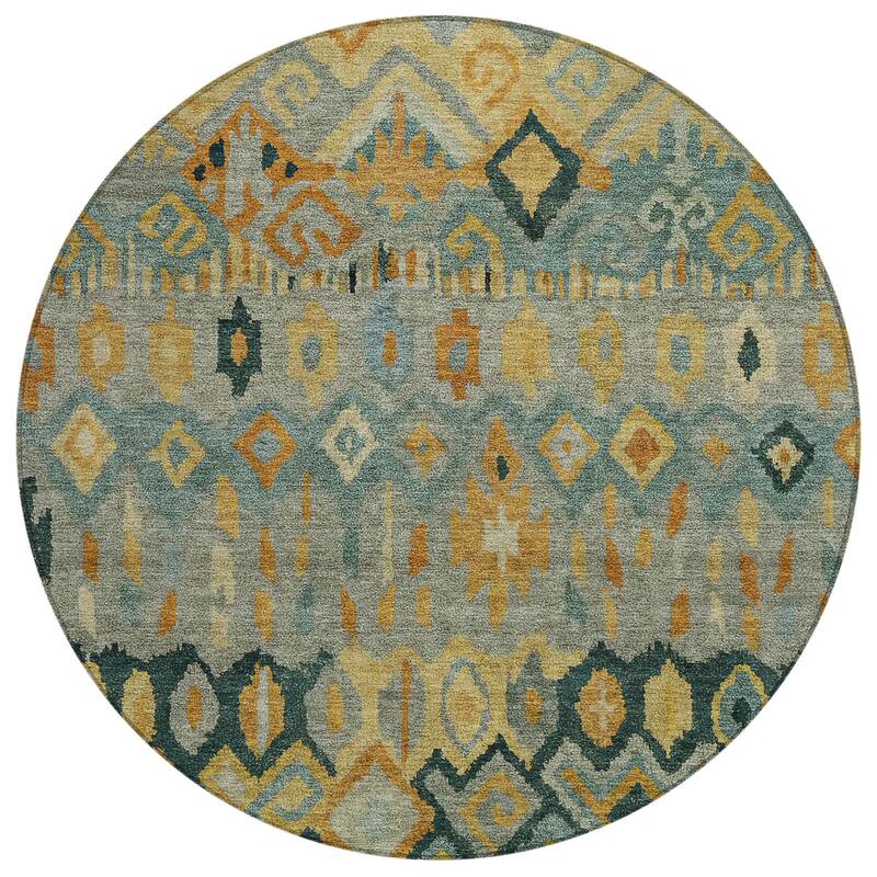 Machine Washable Indoor/ Outdoor Boho Moroccan Chantille Rug