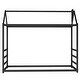 preview thumbnail 7 of 16, Kids and Baby Twin Size Playful House Platform Bed With Roof And Chimney