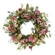 preview thumbnail 1 of 1, 24" Artificial Chrysanthemum And Hydrangea Floral Spring Wreath