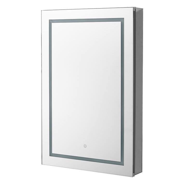 AQUADOM Royale Plus 24W Bathroom Led Lighted Medicine Cabinet Defogger, 3X LED Adjustable Magnifying Mirror, Electrical Outlets.