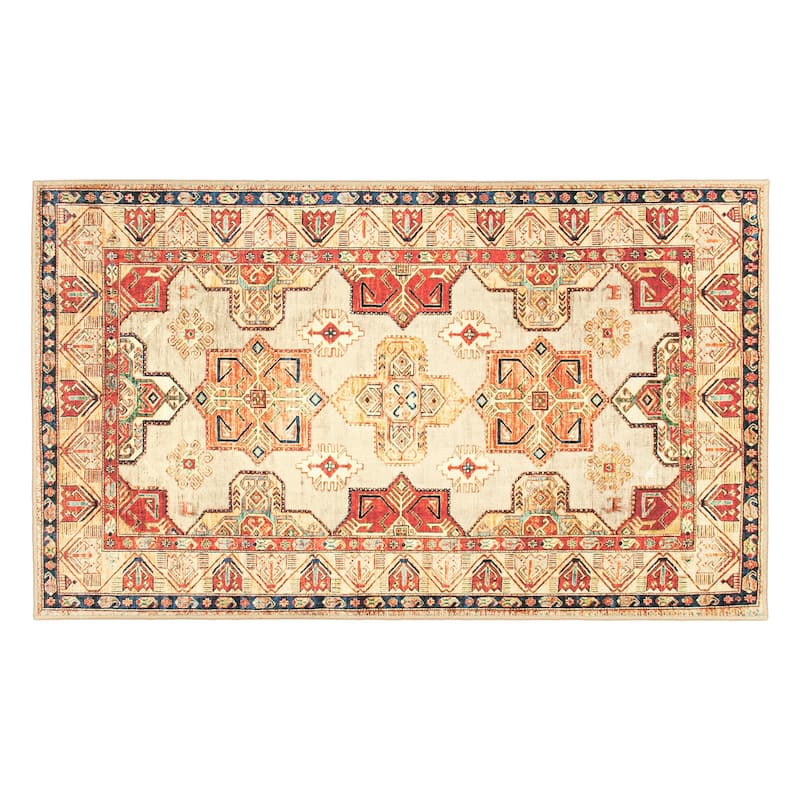 My Magic Carpet Machine Washable Rug Ottoman Natural