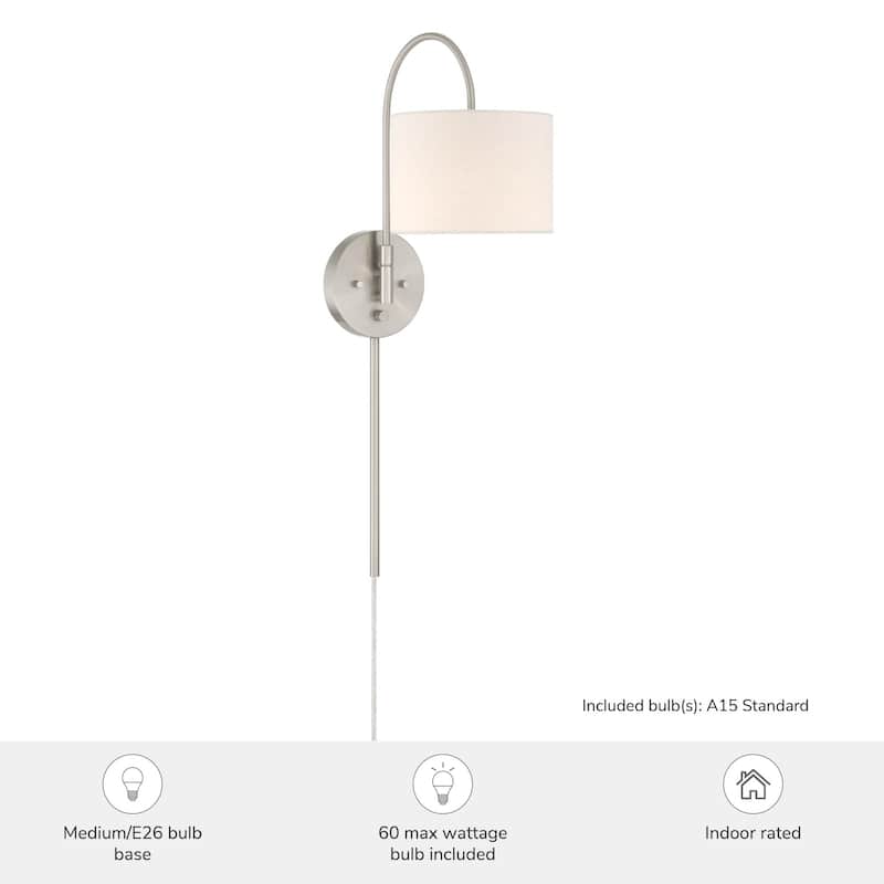 Hunter Horizon 1-Light Wall Sconce - Bedroom, Bathroom, Hallway, Living Room - Transitional