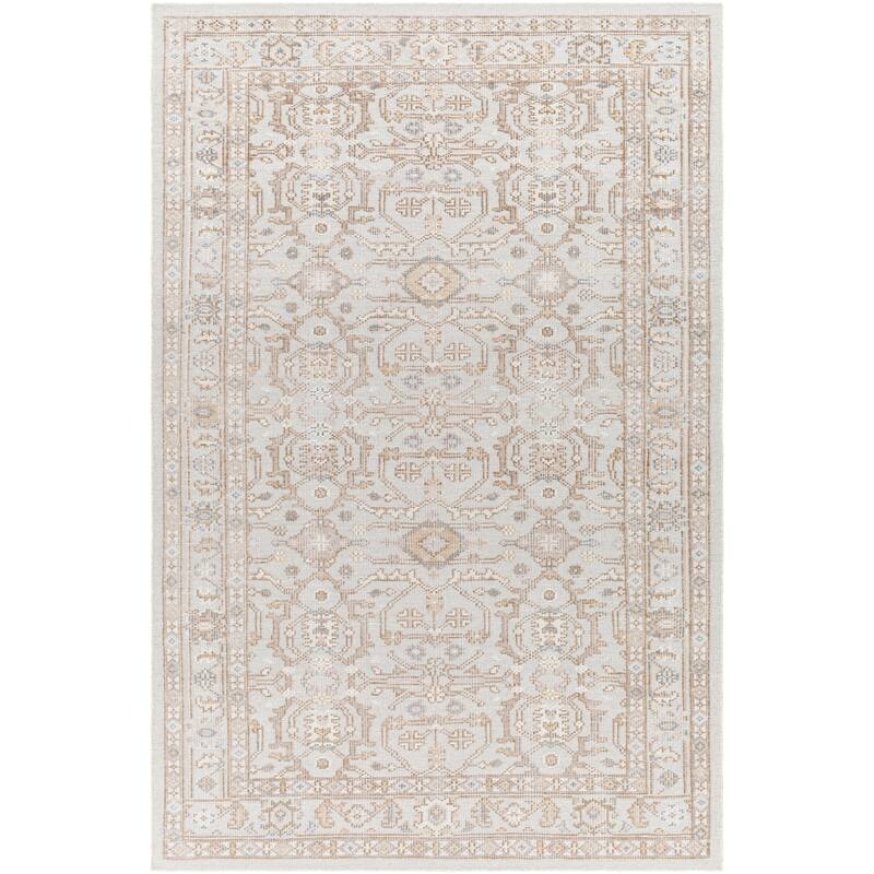 Jeevika Handmade Traditional Indoor/ Outdoor Area Rug - 6' x 9' - Grey/Beige