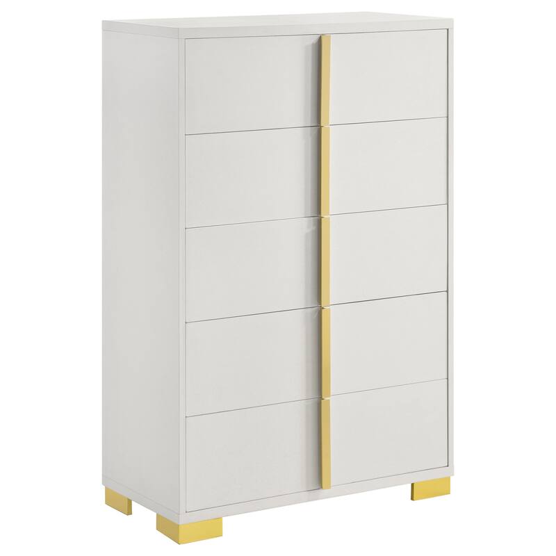 Marceline Contemporary Wood 5-drawer Bedroom Chest - White