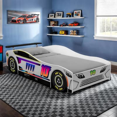 Furniture of America Merlin Modern Race Car-Shaped Twin Bed