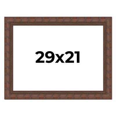 29x21 Frame Pewter Solid Wood Picture Frame Width 1.625 Inches | Interior Frame Depth 0.6875 Inches