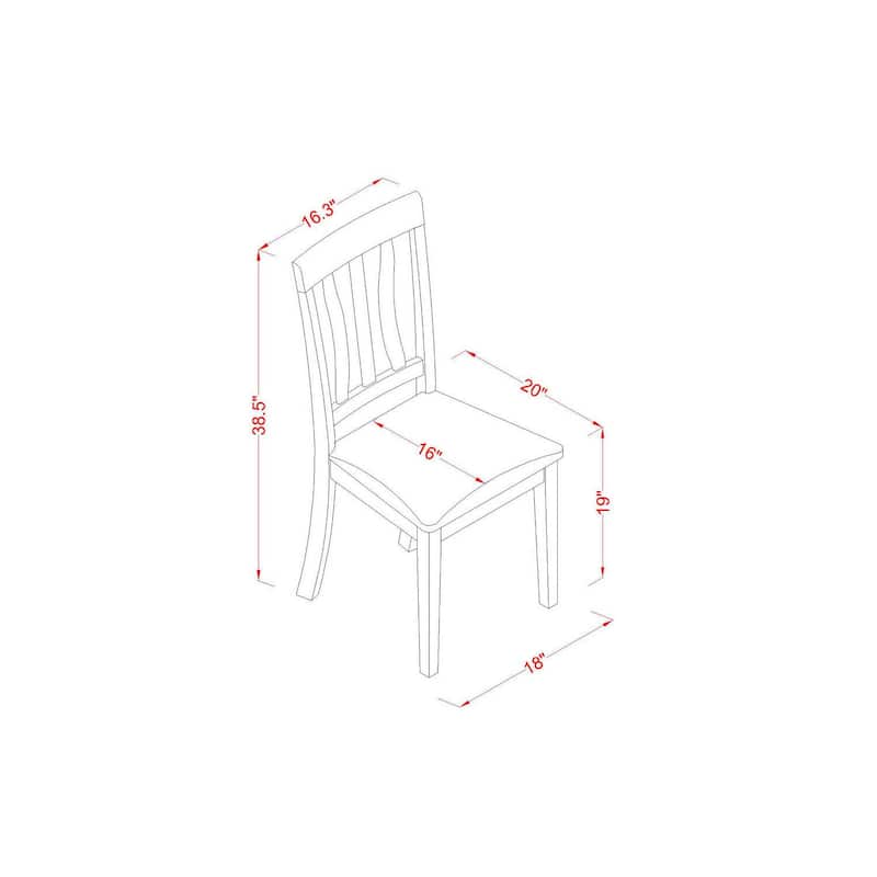 Nordic Kitchen Dining Set - 5 Piece Table & Chair Set - Solid Wood - Cappuccino Finish - Round Table for 4
