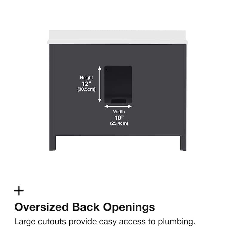 OVE Decors Newcastle 42 in Undermount Single Sink Vanity with Marble Top