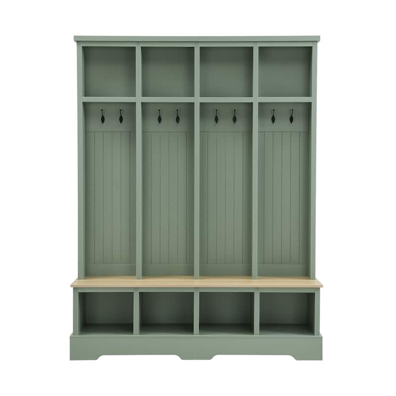 Farmhouse-Inspired 3-in-1 Entryway Organizer by Harper&Bright Designs