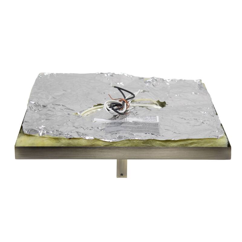 Elegant Designs 12 Inch Elipse Crystal 2 Light Square Ceiling Flush Mount - 12 x 12 x 5 in
