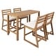 preview thumbnail 19 of 29, Rustic Patio Bar Set, 5-Piece Outdoor Furniture with Ergonomic Chairs and Solid Wood Tabletop