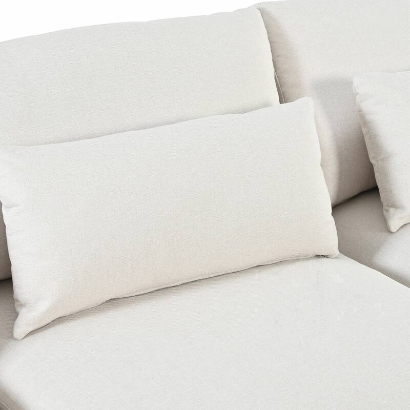 Modular Sectional Sofa with Removable Back Cushions
