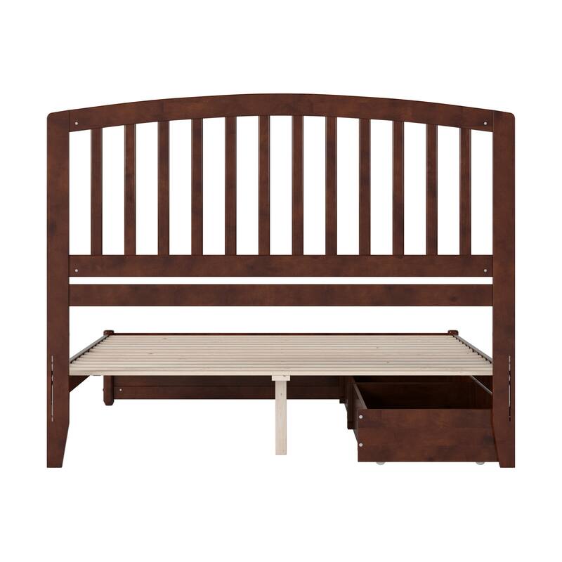 Lucia Platform Bed with Panel Footboard and Storage Drawers