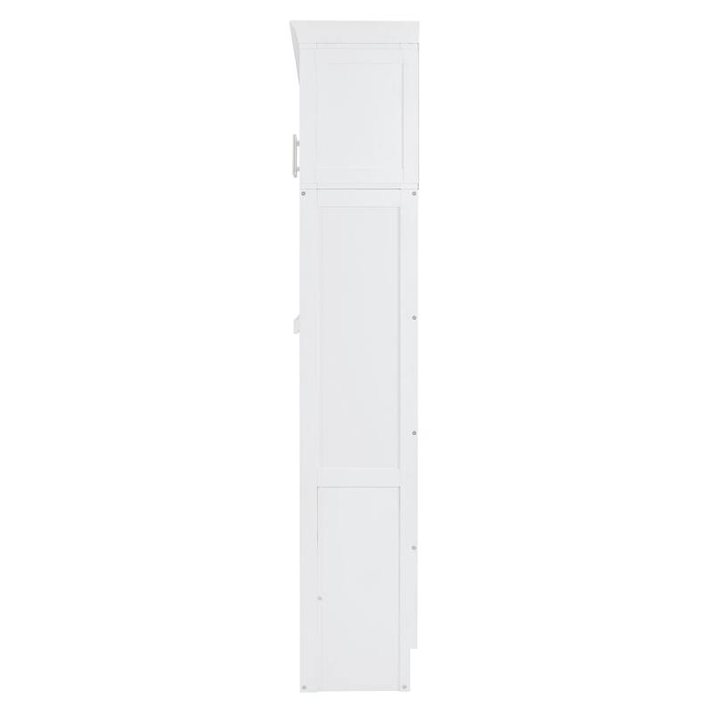 Queen Murphy Bed Cabinet with Dual-Piston Mechanism, No Box Spring