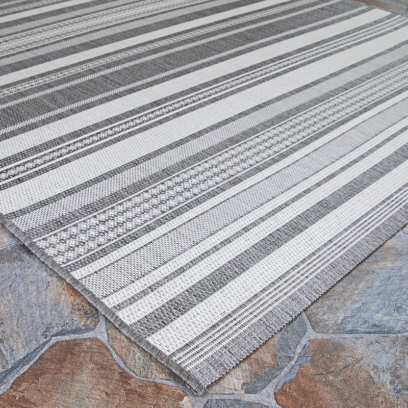 Dream Decor Rugs Pergola Bower Stripe Indoor Outdoor Area Rug