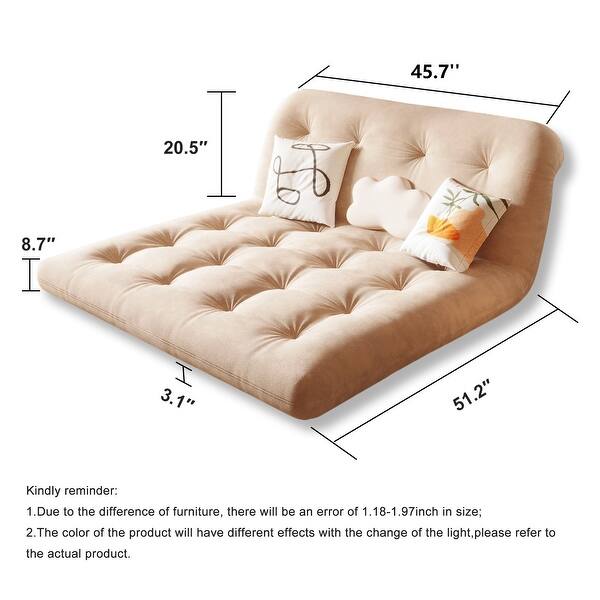 JASIWAY Upholstered Sectional Sleeper Sofa Bed without Armrests On