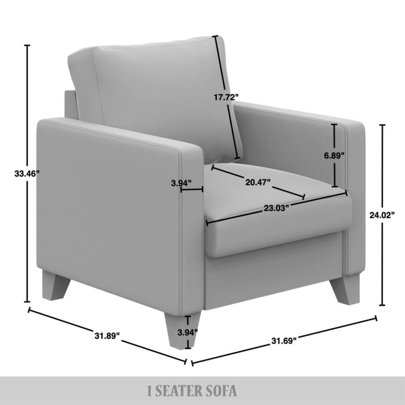 CraftPorch Corduroy Mid-Century Modern Velvet Upholstered Arm Chair