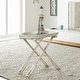 preview thumbnail 1 of 24, White Wood Distressed Foldable Tray Top Boat Accent Table with Oar Leg White - 28"W, 25"H