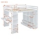 preview thumbnail 15 of 21, Full Size Loft Bed with large shelves, writing desk and LED Light