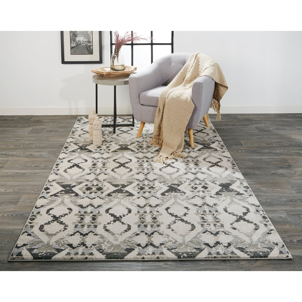 Grand Bazaar Alexander Machine Made Watercolor Modern Area Rug