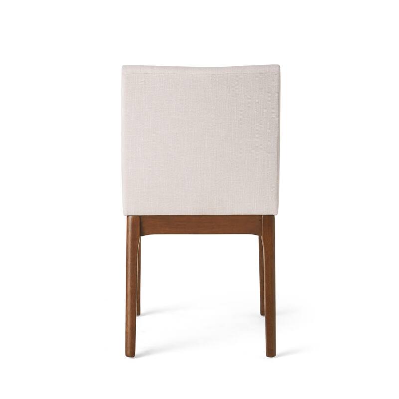 Light Beige Fabric Dining Chair Side Dining Chair Lounge Chair, 2 Set