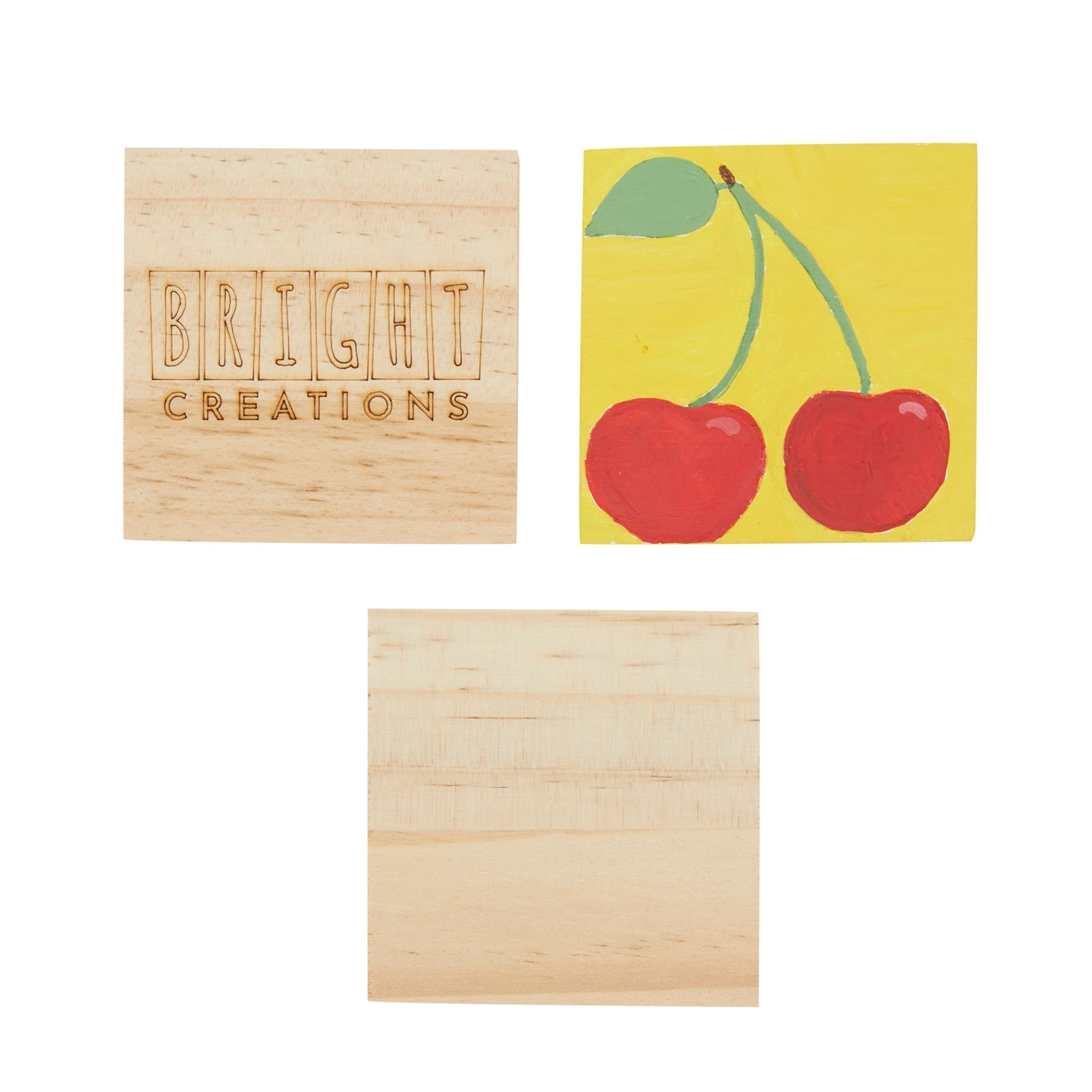 60 Pack Unfinished Wood Pieces 3x3 Inch, Blank Wooden Squares for Crafts,  Cutout Tiles for DIY Coasters, Painting, Engraving