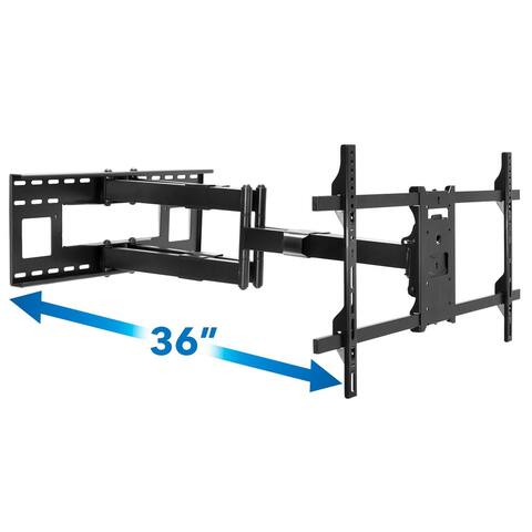 Mount-It! Dual Arm TV Wall Mount with Extra Long Extension Fits 40"-80" TVs