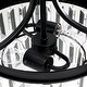 preview thumbnail 11 of 10, Carlisle 2-Light Black Two Tier Crystal Semi Flush Mount Chandelier - 13"W