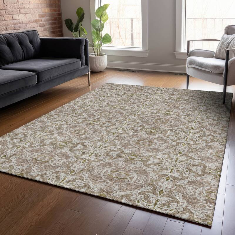 Machine Washable Indoor/ Outdoor Chantille Traditional Medallions Rug