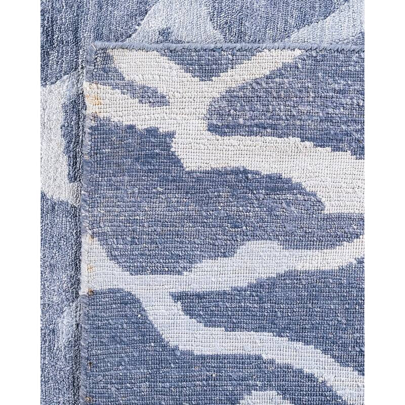 Modern One-of-a-Kind Hand-Knotted Area Rug - Gray, 9' 2" x 11' 10" - 9' 2" x 11' 10"