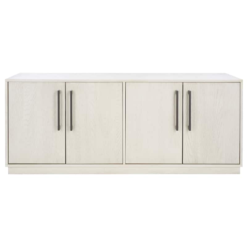 SAFAVIEH Couture Amadea 4 Door Media Stand - 58 In W x 17 In D x 24 In H - 58Wx24Dx17H - White