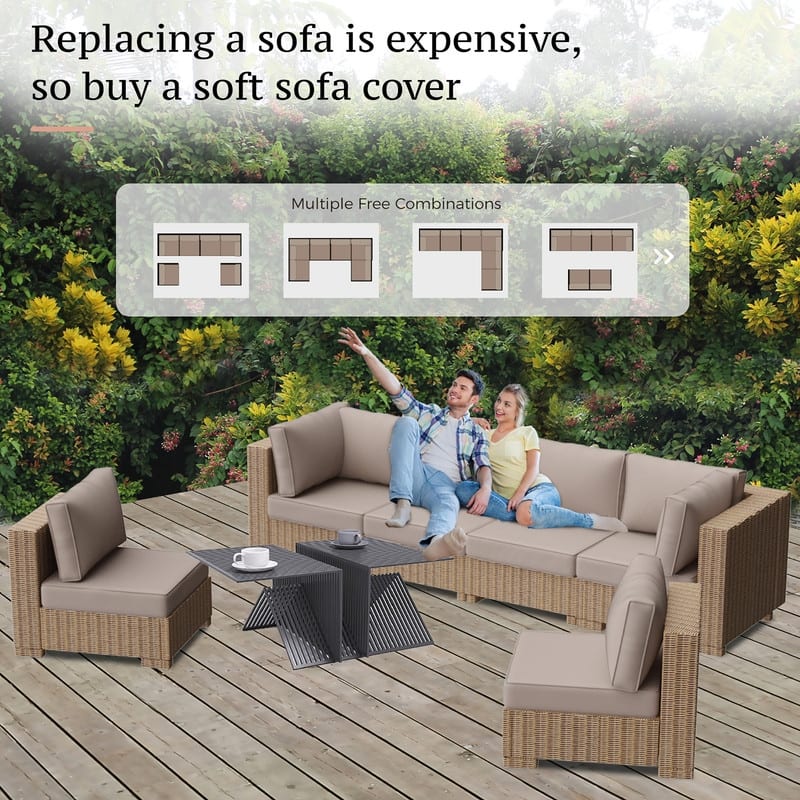 14 Piece Patio Furniture Cushion Set Outdoor Sofa Replacement Cushions
