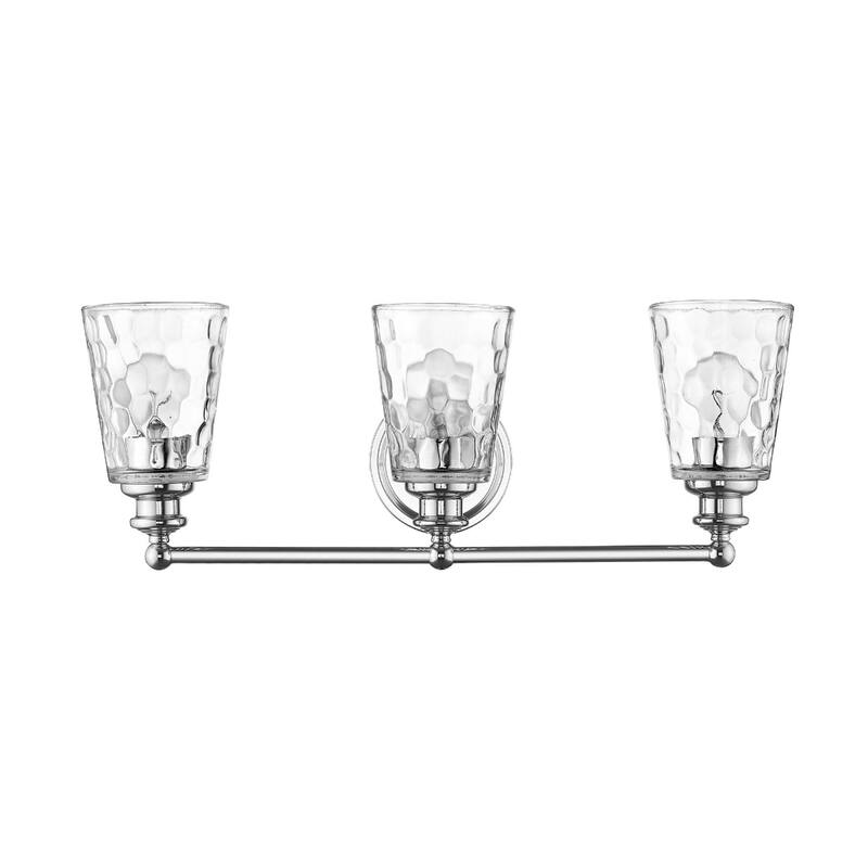Modern Transitional Hardwired Wall Light with Reversible Mount and Clear Glass Shade LED Compatible - 3 - Chrome