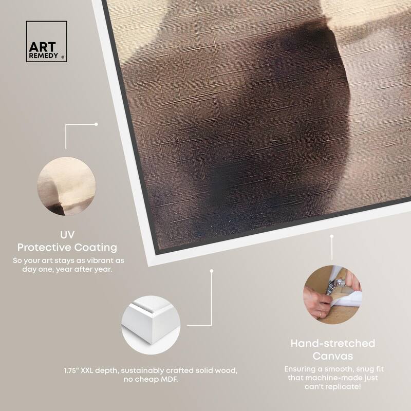 Pale Taupe II Canvas by Art Remedy