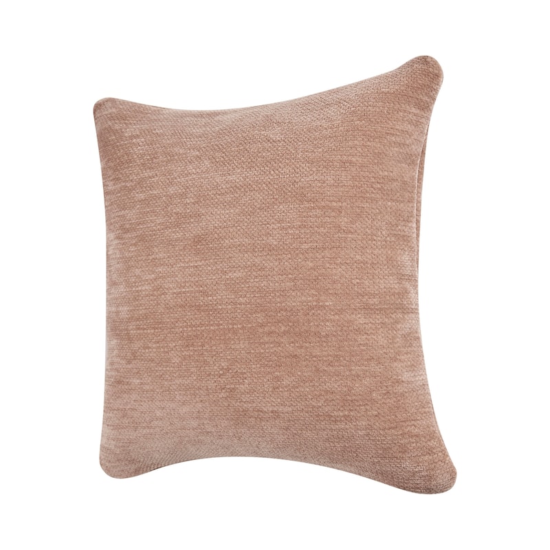 Sevita Transitional Solid Chenille Indoor Throw PIllow - 24" x 24" - Beige
