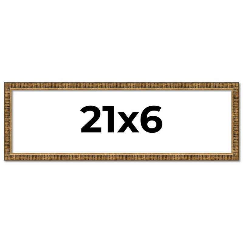21x6 Frame Gold Picture Frame - Complete Modern Photo Frame Includes