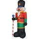 preview thumbnail 13 of 14, Fraser Hill Farm 10-Ft. Tall Traditional Nutcracker, Blow Up Inflatable with Lights and Storage Bag