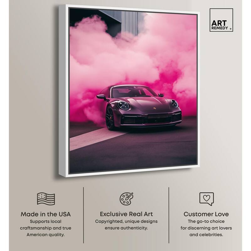 Turbocharged Pink Canvas by Art Remedy